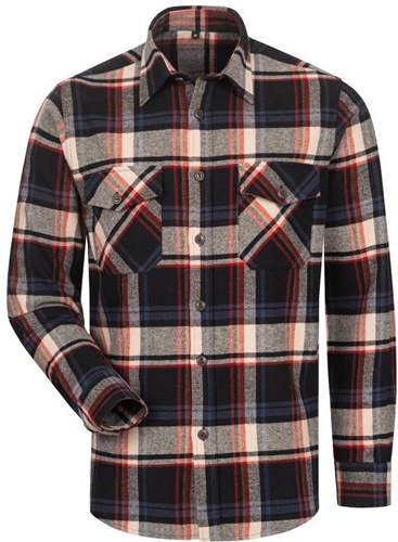 Hemd TURRELL Gr.L schwarz/marine/beige/rot kariert CRAFTLAND