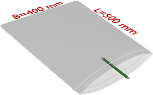 Druckverschlussbeutel Maße 400x500mm Stärke 50µ PE transparent TRANSPAK