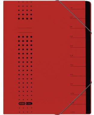 ELBA Ordnungsmappe chic 400001993 DIN A4 12Fächer Karton rot