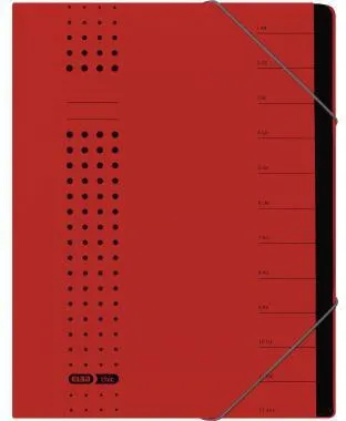 ELBA Ordnungsmappe chic 400001993 DIN A4 12Fächer Karton rot