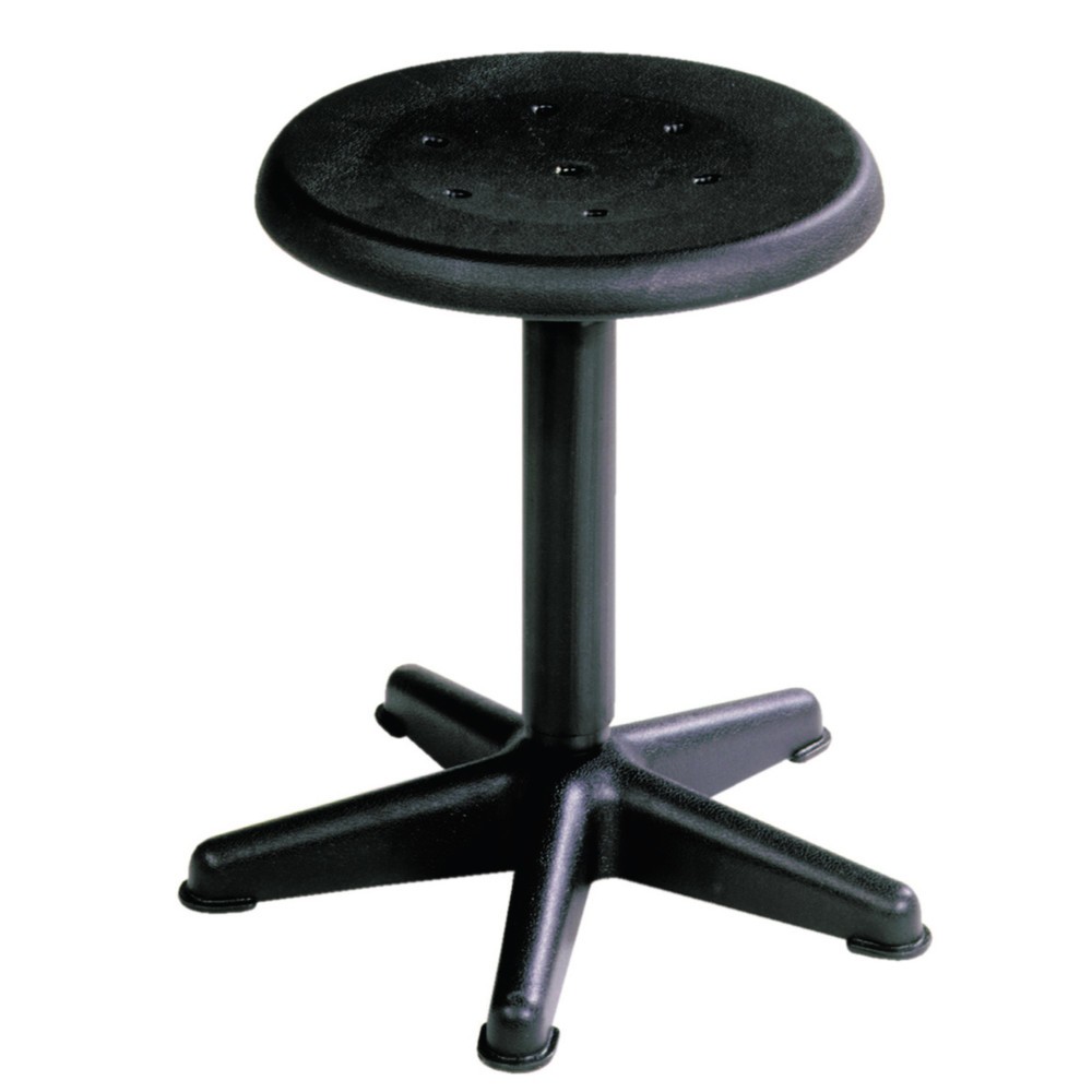 HEMMDAL Hocker, Sitz aus PP, Sitzhöhe 410-600 mm, Drehspindel, Kunststoffbasis