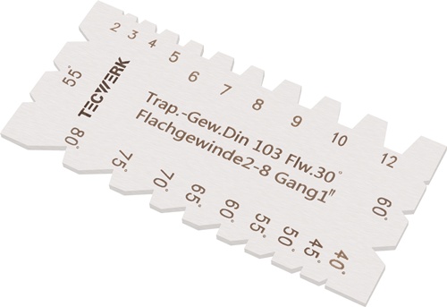 TECWERK Dreh-/Gewindestahllehre Trapez-,Whitworth- u.Metrischgewinde 