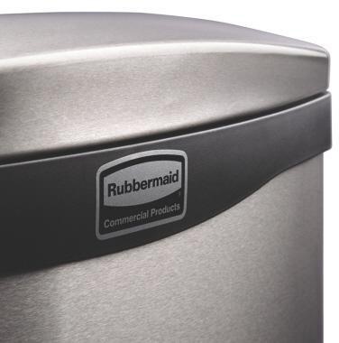 Rubbermaid Tretabfalleimer Slim Jim 1901982 Metall 15l