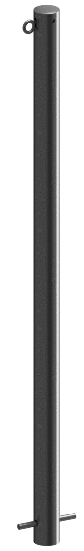 Absperrpfosten Stahlrohr Ø 60 x 2,5 mm ortsfest zum Einbetonieren