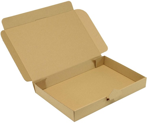 Klappschachtel 1-wellig Maße 338x230x42mm C4 1.2E braun Steckverschluss TRANSPAK