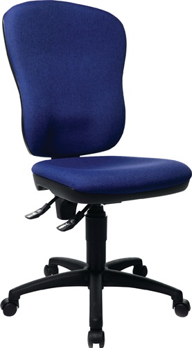 Bürodrehstuhl m.Permanentkontakt blau 420-550mm o.Armlehnen Trgf.110kg TOPSTAR