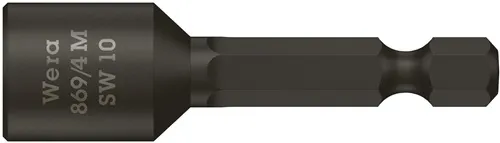 Steckschlüsseleinsatz 869/4M m.6-KT.-Antr.SW 10mm L.50mm m.Magnet WERA