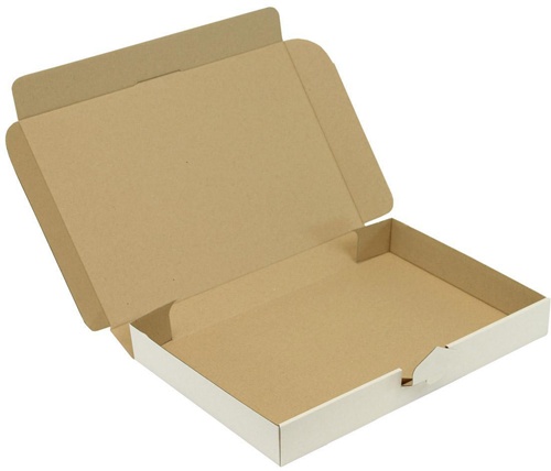 Klappschachtel 1-wellig Maße 338x230x42mm C4 1.2E weiß Steckverschluss TRANSPAK