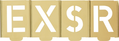 Signierschablonensatz 327 Buchstaben A - Z Spezialblech KUKKO