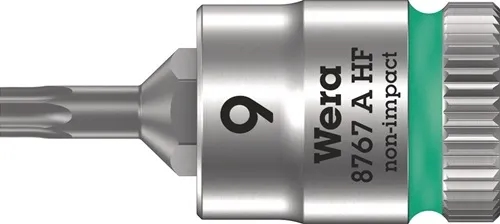 Steckschlüsseleinsatz 8767 A HF TORX® 1/4 Zoll T9 L.28mm WERA