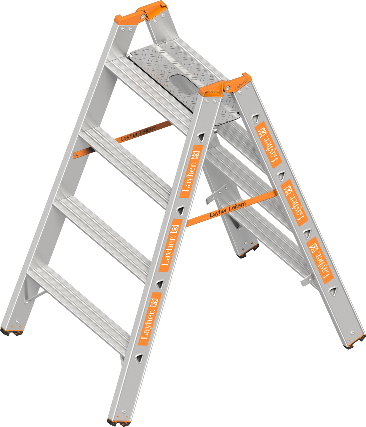 Layher Alu-Schwerlasttritt TOPIC 1043.3 2x4 Stufen
