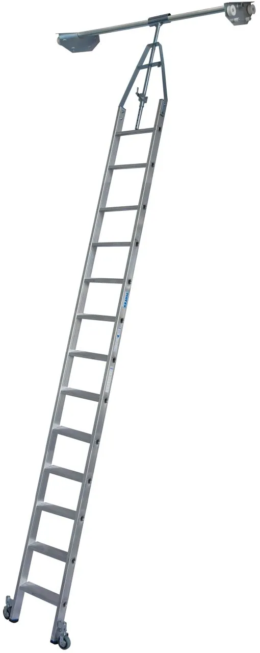 Krause STABILO Stufen-RegalLeiter Doppelregal Rundrohr-Schienenanlage 1x13 Stufen