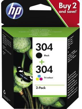 HP Tintenpatrone 3JB05AE 304 sw+c/m/y 2 St./Pack.