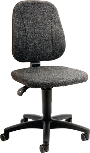 Arbeitsdrehstuhl Unitec Rollen Stoffpolster grau 440-620mm BIMOS