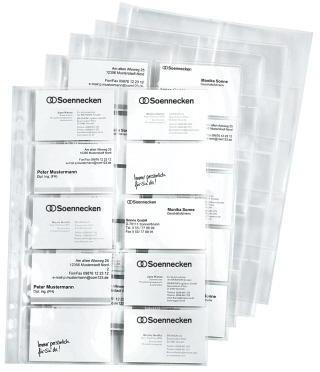 Soennecken Visitenkarten- Prospekthülle 1611 10 St./Pack.