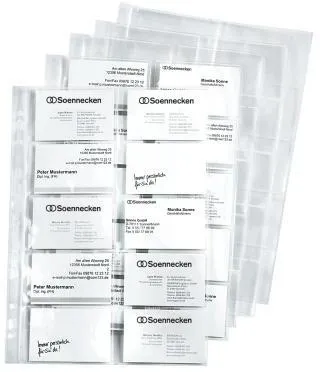 Soennecken Visitenkarten- Prospekthülle 1611 10 St./Pack.