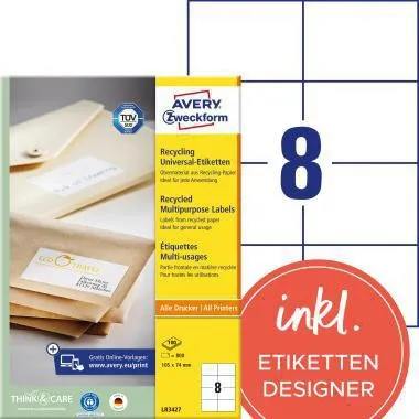 Avery Zweckform Etikett LR3427 RC 105x74mm nws 800St