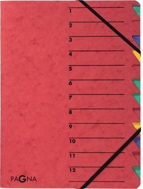 Ordnungsmappe PAGNA EASY DIN A4 225g/m² Fächerblocks: mehrfarbig 12 Fächer PAGNA