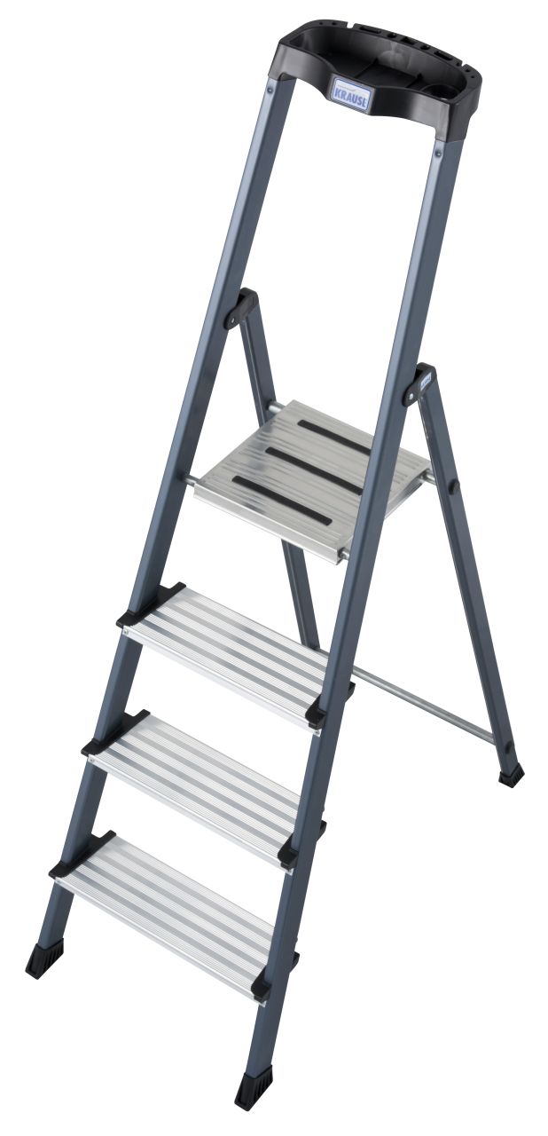 Krause MONTO Securo Stufen-Stehleiter eloxiert 1x4 Stufen