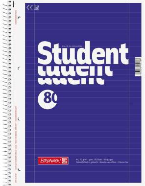 BRUNNEN Collegeblock Student 1067927 DIN A4 80Bl. Lin27 liniert