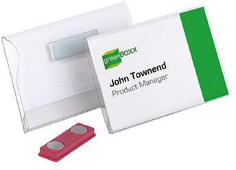 DURABLE Namensschild 811719 90x54mm Hartfolie tr 25 St./Pack .