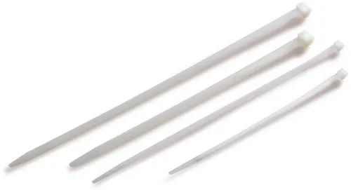 Kabelbinder Maße 300x4,8mm weiß TRANSPAK