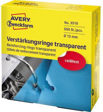 Avery Zweckform Lochverstärkungs- ring 3510 transparent 500 St./Pack.