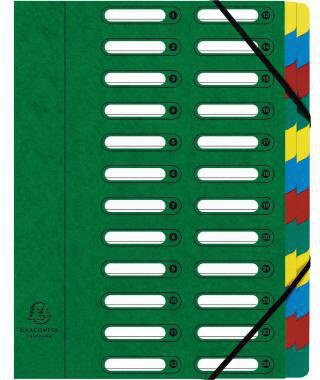 Exacompta Ordnungsmappe Harmonika 55243E DIN A4 24Fächer grün