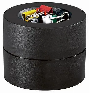 MAUL Klammerspender 3012490 7,3x6cm rund Kunststoff schwarz +Klammern