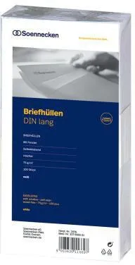 Soennecken Briefumschlag 2076 DL 75g mF sk weiß 100 St./Pack.