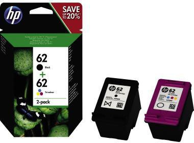 HP Tintenpatrone N9J71AE 62 sw/farbig 2 St./Pack.