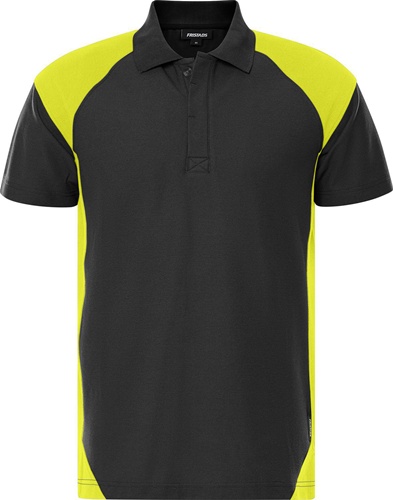 FRISTADS Herrenpoloshirt 7047 GPM Gr.4XL schwarz/gelb