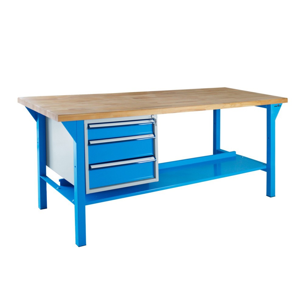 Steinbock® Werkbank Pro, 3 Schubladen, 1 Ablage, TK 500 kg