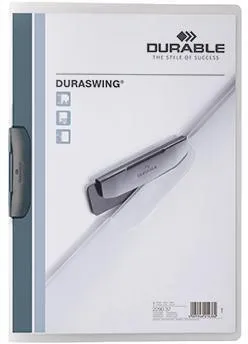 DURABLE Klemmmappe DURASWING 229037 DIN A4 transparent/graphit