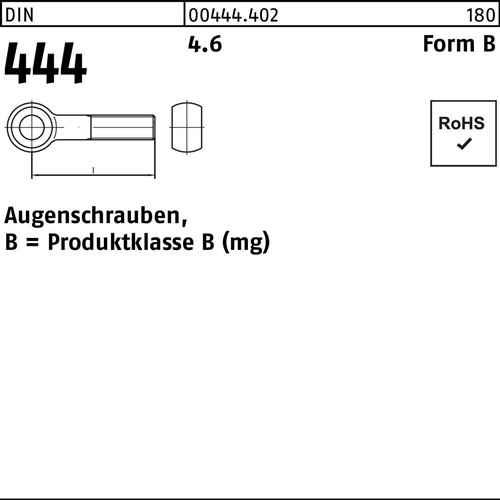 Augenschraube DIN 444 Form B BM 24 x 150 4.6 10 Stück