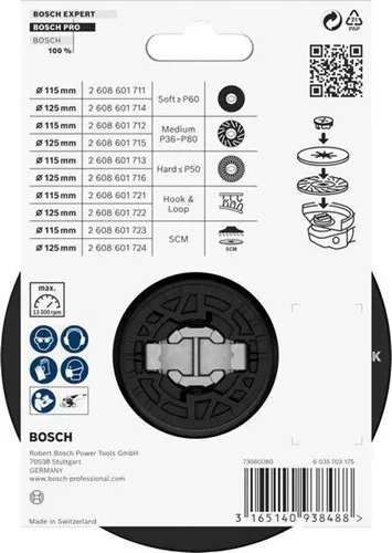 Bosch Stützteller PRO D.115mm mittelhart X-LOCK