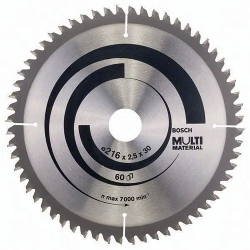 Bosch Kreissägeblatt AD 216mm Z.60 HLTCG Bohr.30mm Schnitt-B.2,5mm HM