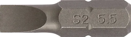 TECWERK Bit f.Schlitzschrauben 6,5mm L.25mm 1/4 Zoll C6,3 Schneidenstärke 1,2mm