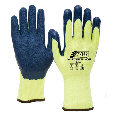 Kälteschutzhandschuh WINTER BLOCKER gelb/blau (1603W )