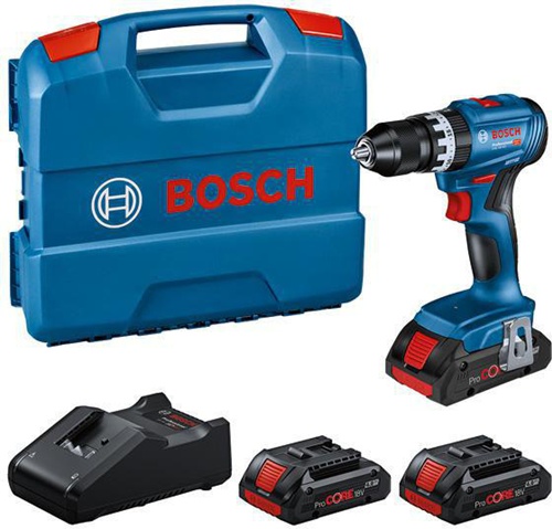 Bosch Akku-Schlagbohrschrauber-Set GSB 18V-45 Schlagz27000 1/min m.3Akkus 4Ah i.L-Case