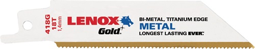 Säbelsägeblatt Gold 5 Stück / Karte LENOX