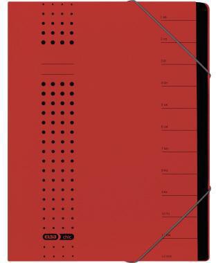 ELBA Ordnungsmappe chic 400002024 DIN A4 7Fächer Karton rot