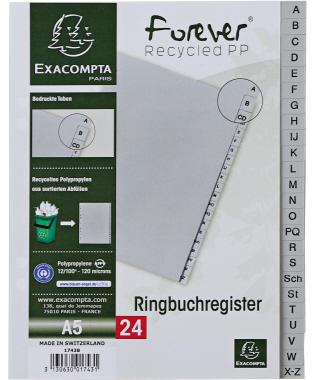 Exacompta Register 1743B A5 PP A-Z grau