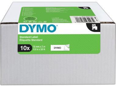 DYMO Schriftbandkassette D1 2093097 12mmx7m sw auf ws 10St.