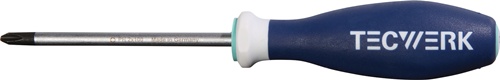 TECWERK Schraubendreher Gr.PH 2 Klingen-L.100mm 3K-Griff Rundkl.