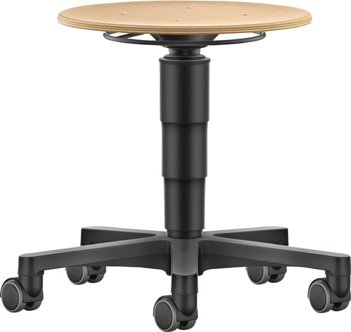 Drehhocker Rl.Buche natur Sitz-H.450-650mm HO BIMOS