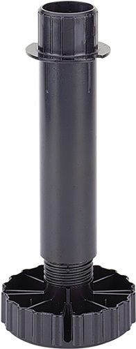 Sockelverstellfuß Korrekt Ku.schwarz 150mm Bereich -6/+30mm HETTICH