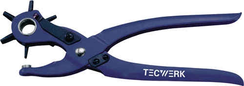 TECWERK Revolverlochzange Gesamt-L.240mm 2/2,5/3/3,5/4 u.5mm blau pulv.