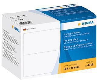 HERMA Frankieretikett 4319 163x45mm doppelt weiß 1.000 St./Pack.