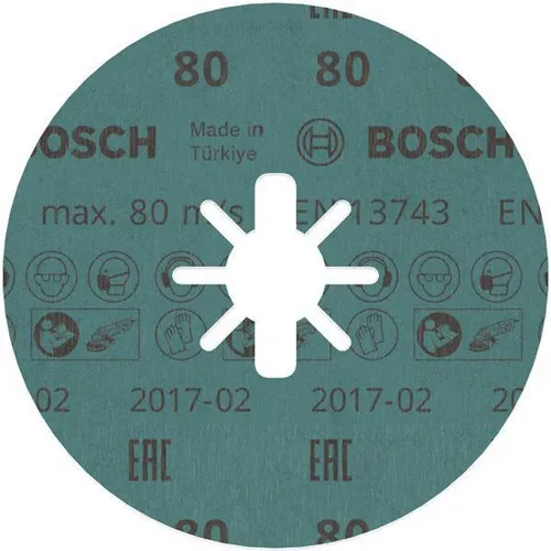 Bosch Fiberscheibe PRO R780 D.125mm Körnung 80 Sternloch X-LOCK